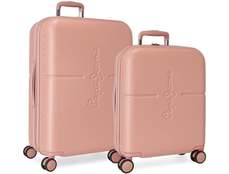 Juego de Maletas ABS Rígida Highlight PEPE JEANS Rosa (48x70x28cm - 79 L)