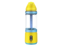 Exprimidor de vidrio, corte bidireccional, recargable, función de pulso inteligente Mdug (amarillo y azul)