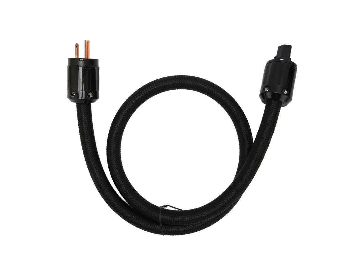 Cable De Alimentación Hifi 12awg De 3 Núcleos Con Conector De Cobre Puro De 15 A Para Equipos De Sonido Y Amplificadores.