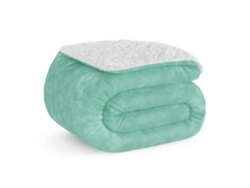 Manta Verde Nalui  Grande (150x200cm), Suave, Cálida, Lavable 30º, Resistente a Arrugas. Ideal para Cama 90/105 o Sofá