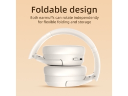 Auriculares inalámbricos Bluetooth L50 con cancelación de ruido, llamadas IA, unidad dinámica grande de 40 mm, entrada auxiliar de 3,5 m, deportivos