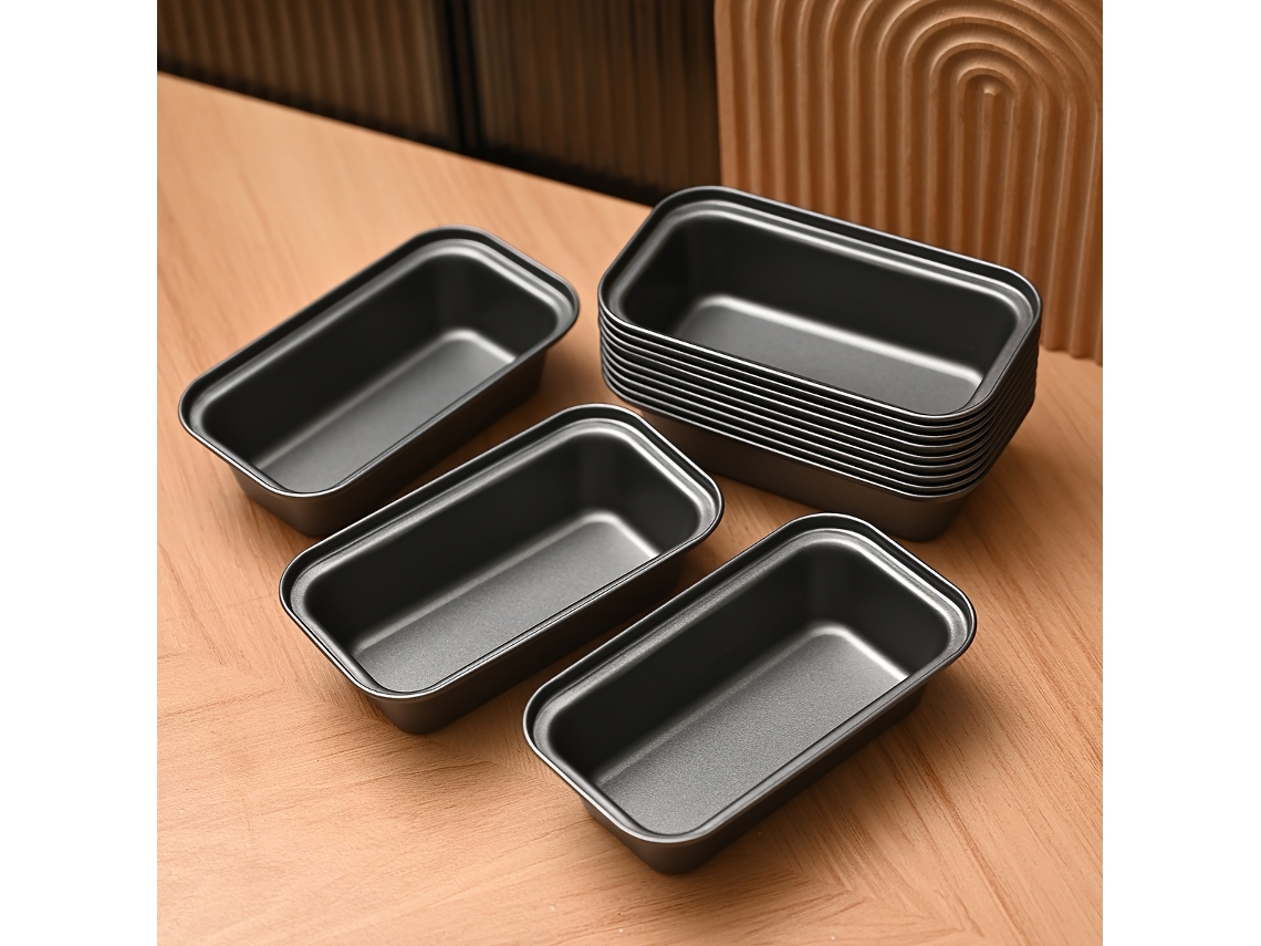 Es Un Juego De 12 Moldes Antiadherentes De Acero Al Carbono, Perfectos Para Hornear Pan O Hacer Panecillos. Son Aptos Para Horno, Versátiles