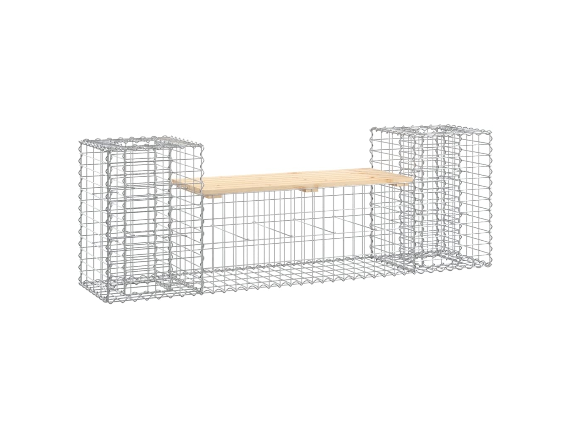 Banco De Jardín VIDAXL Marrón Madera de pino (183x41x60,5 cm)