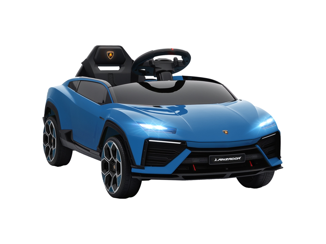 Coche Eléctrico Infantil Tipo Lamborghini 12v 2 Motores 4km/h Azul