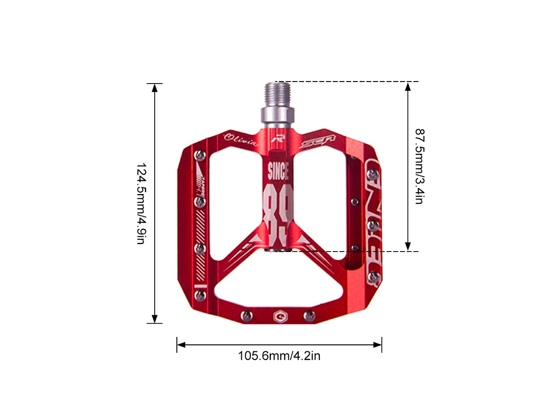 Pedales De Bicicleta De Aluminio Plana Plataforma Para Mtb, Bicicletas De Montaña Y Carretera Ligero Universal