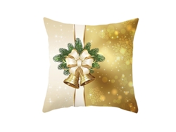 Serie de Funda Decorativa de Almohada Bola Dorada de Serie de Navidad