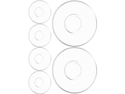 Juego De 6 Platillos Redondos De Vidrio Para Té Y Café, Diseño Sencillo Y Elegante.