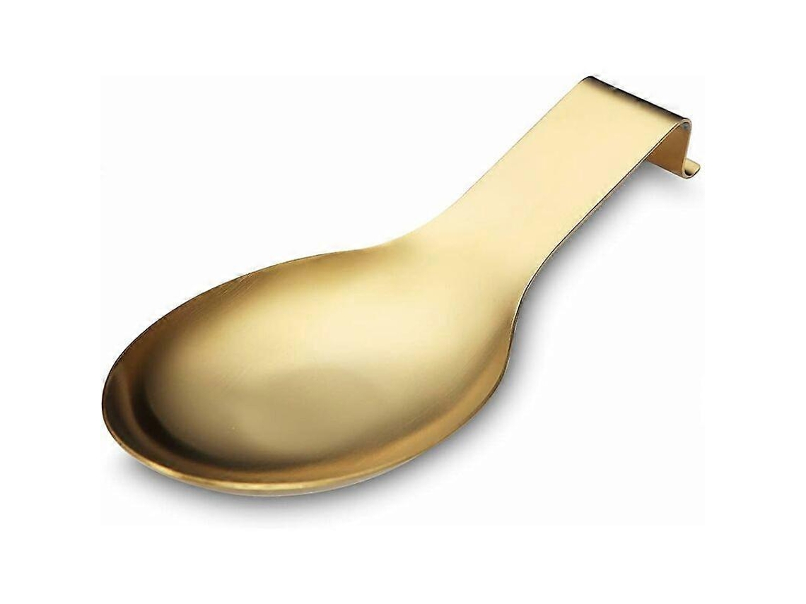 Reposo Cuchara Oro Mate Acero Inoxidable Para Estufa, Portavasos Cocina 25cm