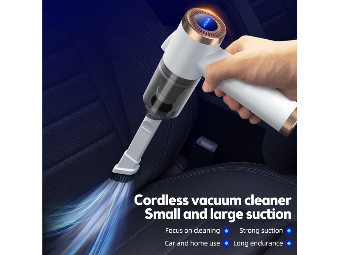 Aspiradora Portátil Inalámbrica De Mano Para Coche Y Hogar, 9000 Pa De Succión, 120 W, Recargable Con Luz Led.