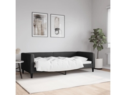 Sofá Cama Sin Colchón Tela Negro 90x200 Cm