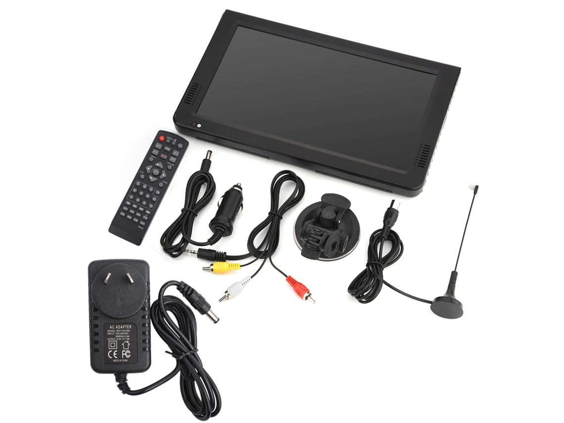Televisor analógico digital portátil de 10 pulgadas con resolución 1024x600