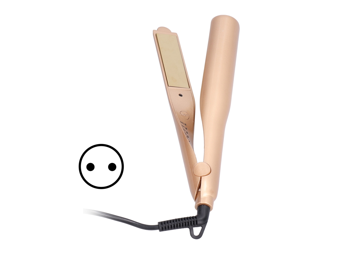 Plancha De Pelo Eléctrica 2 En 1 Con Luces Led, Ligera, Portátil, Con Control Preciso De La Temperatura Y Diseño Fácil De Usar.