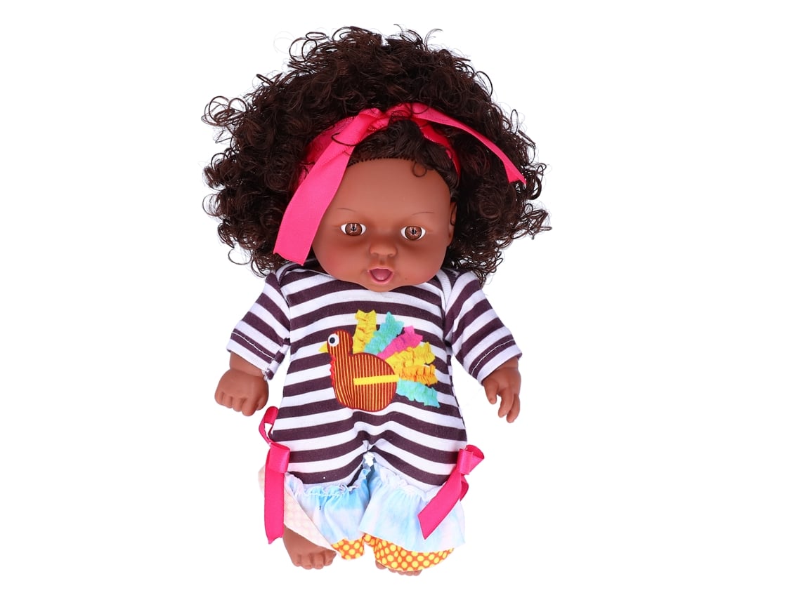 Muñeca africana realista de 25 cm (9,8 pulgadas) - Juguete infantil - Regalo de cumpleaños Q8-051c