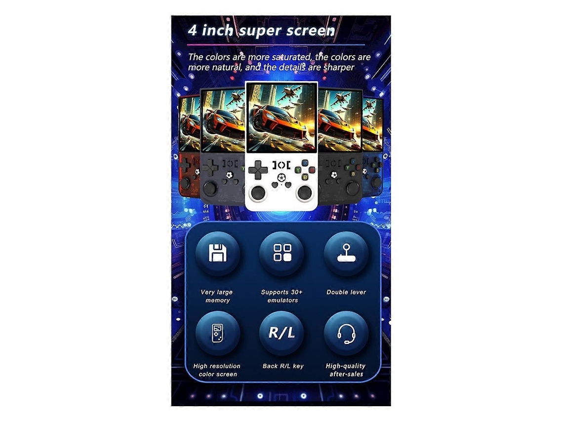R36max Consola De Juegos De Mano Retro De 128 Gb Y 4,0 Pulgadas Con Pantalla Ips Portátil Reproductor De Vídeo De Bolsillo Compatible Con 3