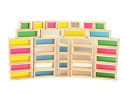 Juego de 36 ladrillos arcoíris