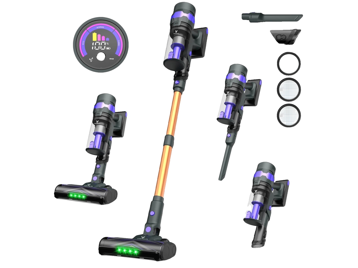 Aspiradora inalámbrica, 500 W de potencia, 60 minutos de duración de la batería, morada, OEM UE