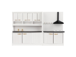 2 Piezas De Muebles De Madera En Miniatura Para Casa De Muñecas Escala 1:12 (armario De Cocina)