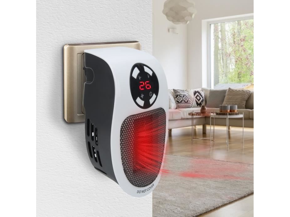 Mini Calentador Compacto con Ventilador para Escritorios y Mesas - Calentador de Espacio 500W con Control Remoto HB013 HB066 S/BRAND
