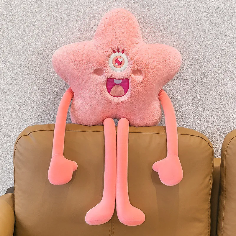(rosa 80cm) Cojín De Peluche Para Sofá Con Forma De Monstruo Famoso Adulto