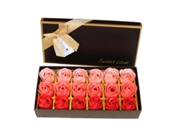 Jabón De Flor De Rosa (18 Unidades Por Caja), Textura Elegante, Aroma Floral, Regalo Para El Baño.