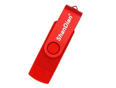 Pen USB SLOWMOOSE Almacenaje Externo de Alta Velocidad Otg (Rojo - 64GB)