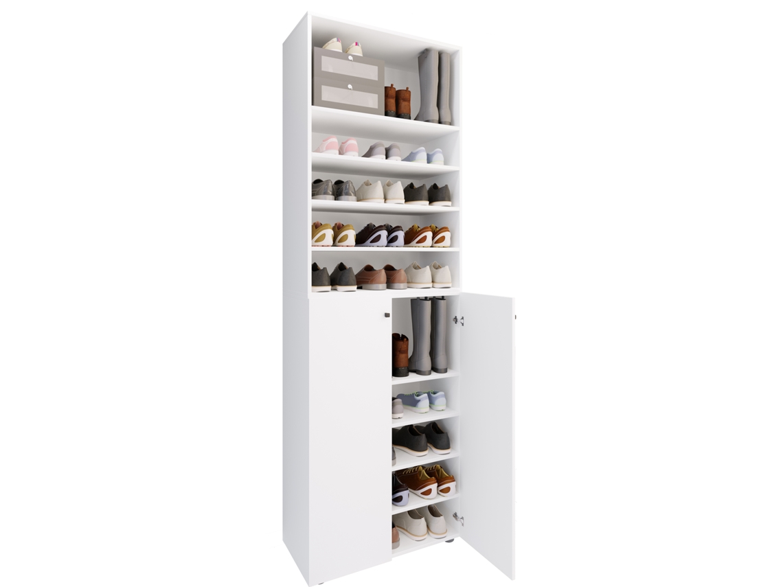 Zapatero Grande De Madera Xl Lona 10 Vcm