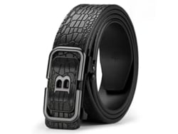Cinturón de piel sintética para hombre Yuysan, longitud 130 cm, Wy20 - Negro