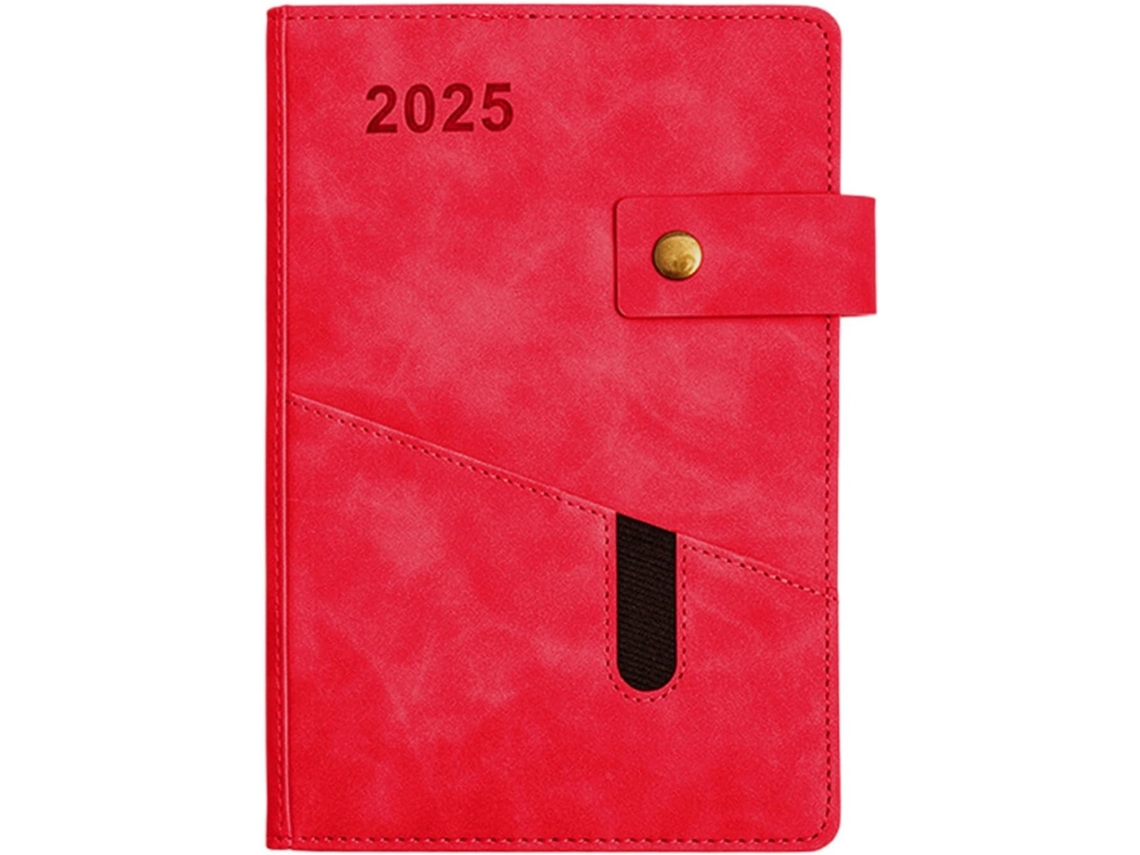 Cuaderno De Cuero Pu, Planificador Mensual 2025, Diario, Libro De 365 Días, De Eventos, De Trabajo 2025