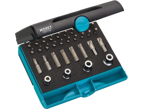 HAZET 1557/32 Juego de Herramientas Torx: Hexágono Macizo 1/4 Pulgadas 6 3 Mm Perfil Torx Interior T6 - T55 Número de Herramientas: 32