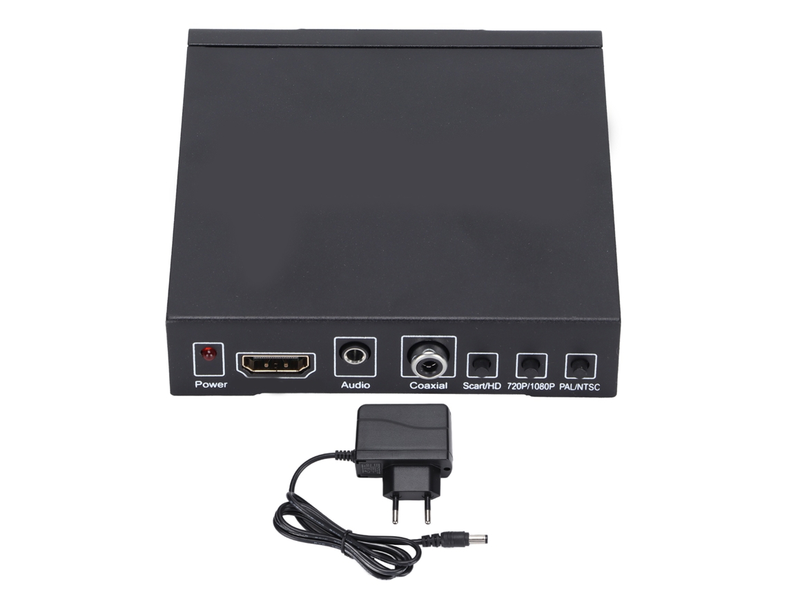 Convertidor De Vídeo Scart Hd Multimedia Interface A Hd Multimedia Interface 1080p 720p, Enchufe Europeo 100-240v