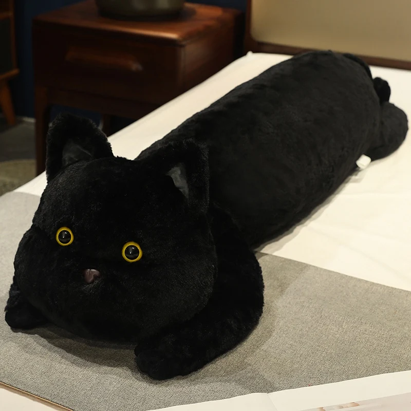 (negro 90cm) Cojín Decorativo Para Sofá Con Diseño De Gato Blanco Y Negro Para Adultos, Cojín Suave.
