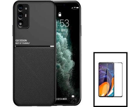 Kit Carcasa Trasera Magnética Anti Choque + Protector de Pantalla Oppo A94 5G GIFT4ME Negro