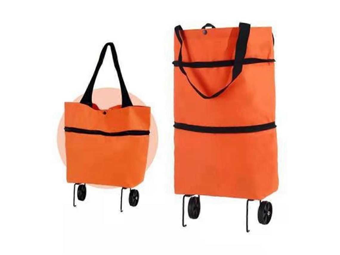 Cómodo carrito de supermercado con ruedas y bolsa térmica, bolsa de compras impermeable más grande GOKOCO