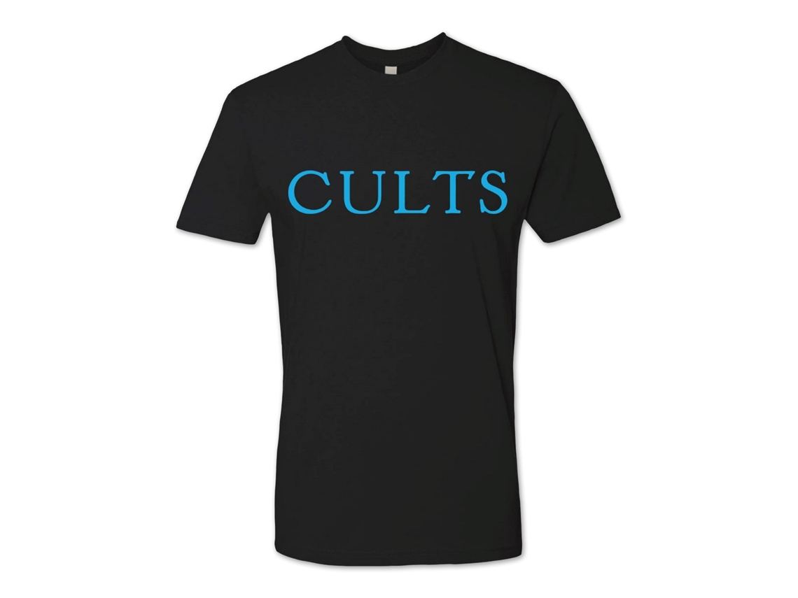 Camiseta unisex para adultos Cults Blue Text ROCKINSTONE. Más vendida. Talla: XXL