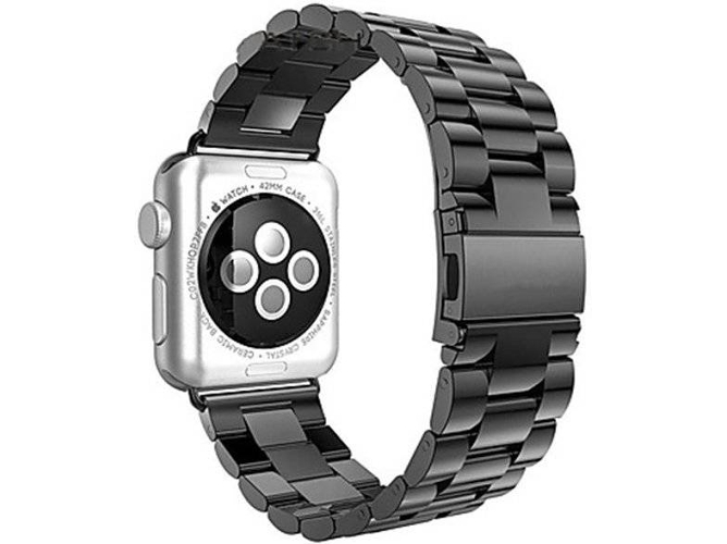 Correa Acero Inox Lux + Herramienta PHONECARE Apple Watch 38mm, 40mm Negro