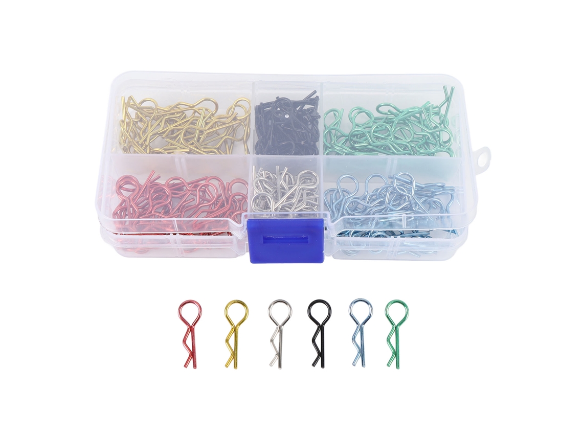 180 Clips Metálicos Antideformación En Forma De R Para Coches Rc A Escala 1/10 Y 1/12.