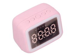 HURRISE Despertador Luz Nocturna Despertador Radio Tarjeta TF Reproductor de Música LED Luz Nocturna 2 Niveles de Brillo Espejo Despertador