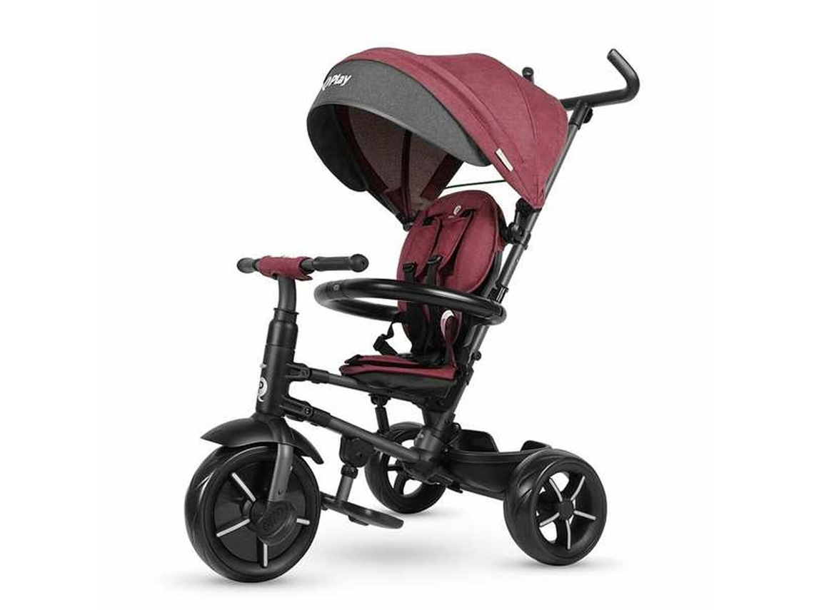 QPLAY Triciclo Evolutivo Rito Star Morado | Compacto, Plegable, con Capota Extensible y Freno – 10 a 36 Meses