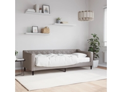 Sofá Cama Con Colchón Tela Gris Taupe 80x200 Cm