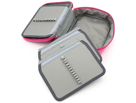 Estuche De Lápices Con Cremallera De Alta Capacidad, 72 Ranuras, Bolsas De Lápices Portátiles De Colores Con 2 Fundas Extraíbles, Rosa ZMDECQNA