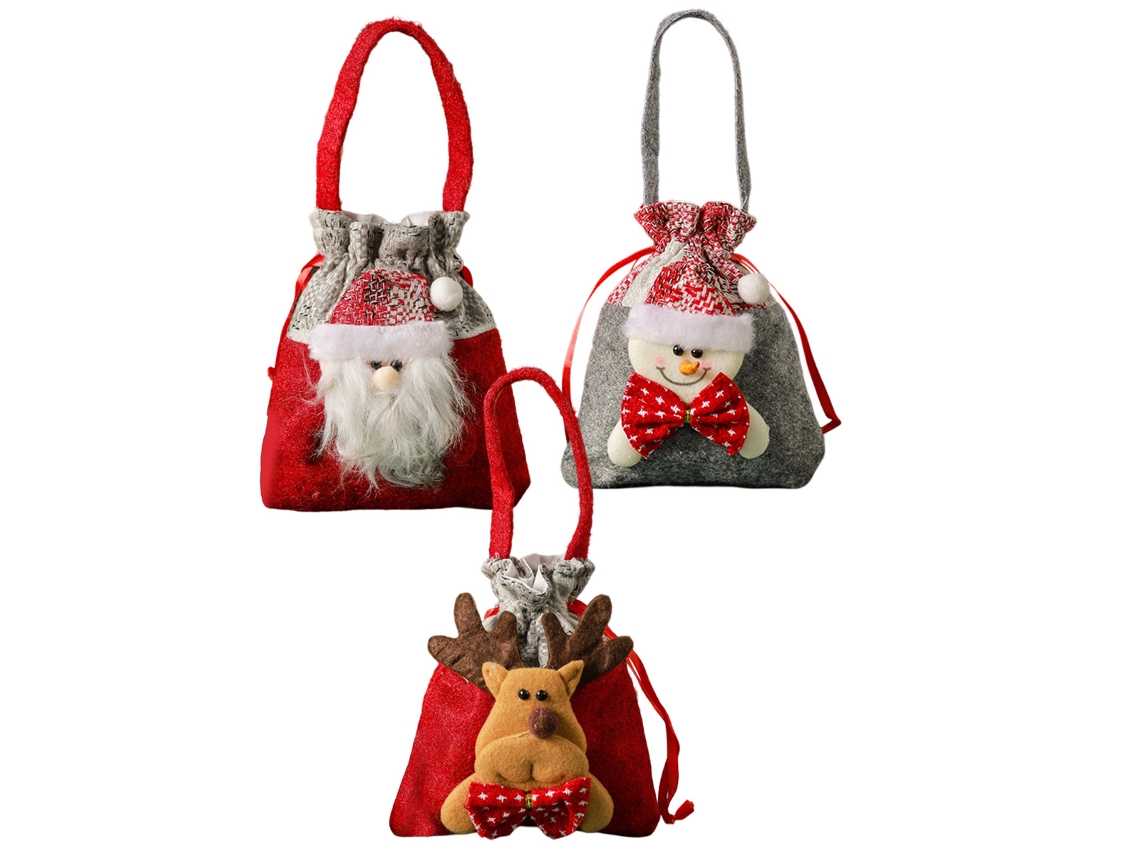 Bolsas de Regalo de Navidad 3 Piezas para Decoración JEIIBRZUI