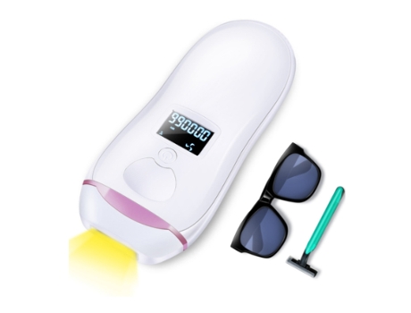 Dispositivo de depilación láser Ipl para mujeres y hombres 999.000 pulsos de luz rosa BISBISOUS