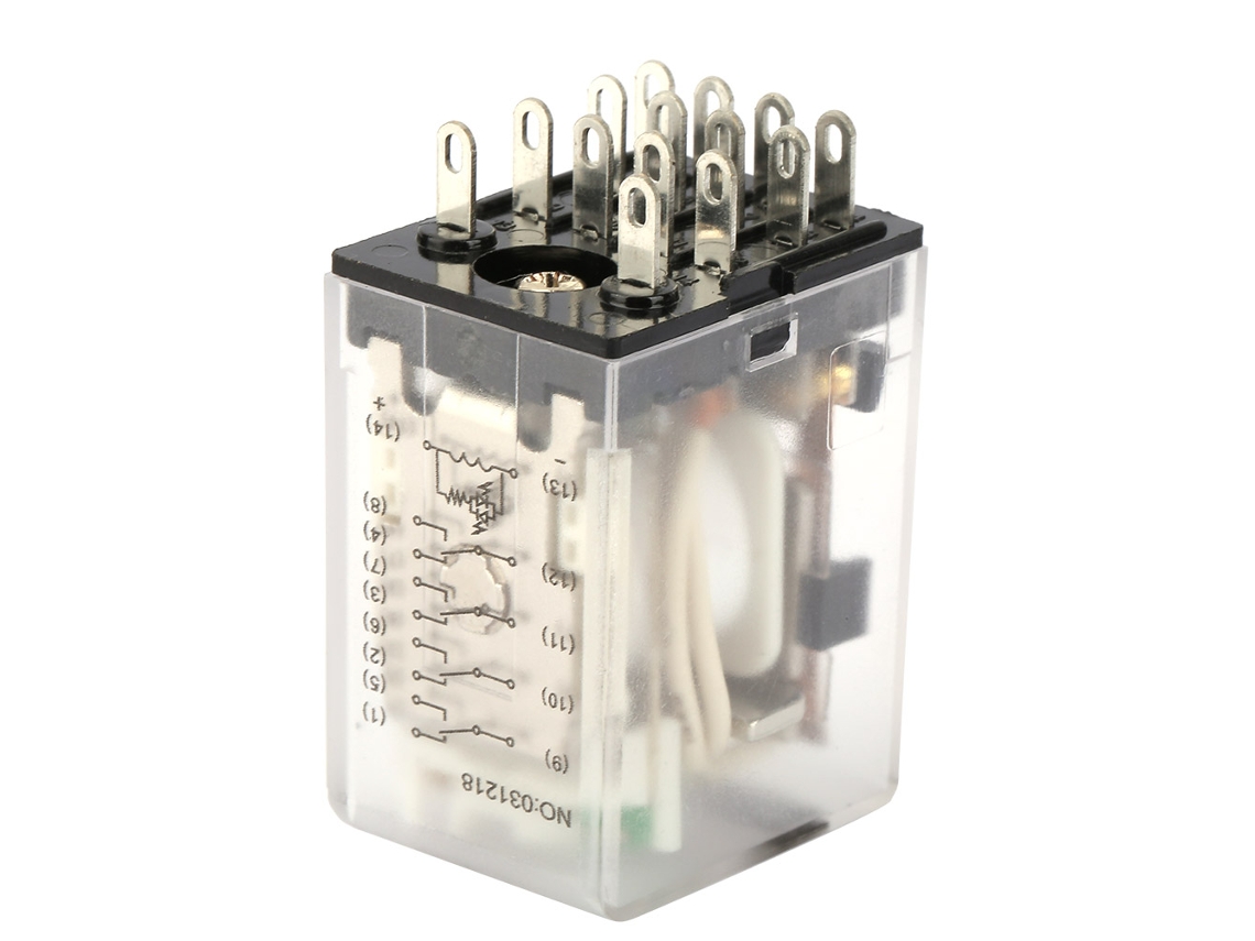 Relevador Intermedio Electromagnético Bemm4c 14 Pin 5a 12vdc Mini Potencia