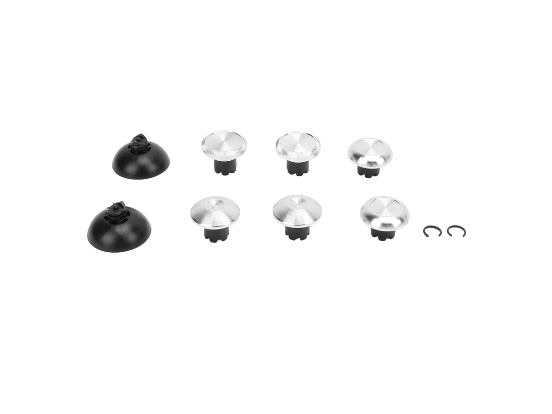 6 Sticks Analógicos De Liga De Alumínio Para Controles Edge, Elite E Switch Pro Com 2 Padrão 2 Baixo 2 Alto Prata