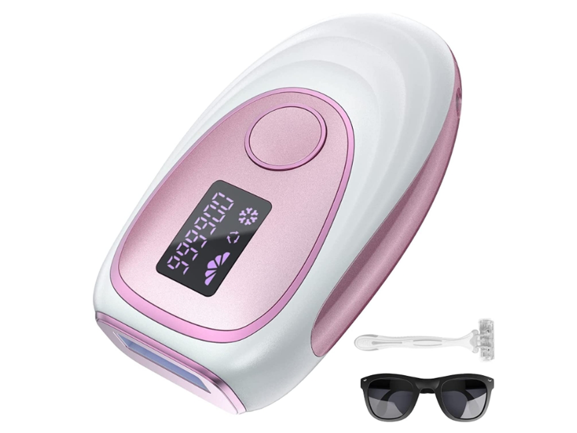 Depiladora de luz pulsada YIZHOOD Dlp444 rosa