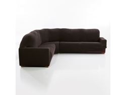 Maxifundas Fundas De Sofa Chaise Longue. Funda Sofá Rinconera Relive Color Marrón. Funda Protectora Súper Elástica Para Sofá Rinconera.