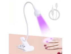 Lámparas UV para el curado de esmalte de uñas, lámpara de gel con cuello de cisne de 3 W y 5 V con clip, profesional D Ryer para GOKOCO