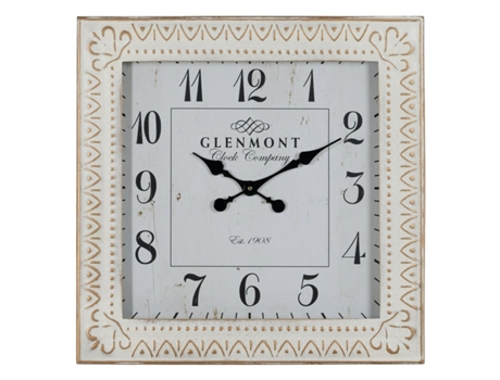 Reloj de Pared Blanco Hierro 60 x 60 x 6,5 cm BIGBUY HOME