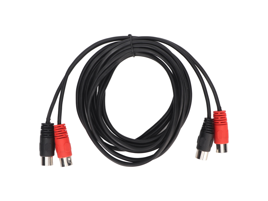 Cable De 2 Conectores Din De 5 Pines Macho A 2 Conectores Din De 5 Pines Macho Para Una Transmisión Estable, Adecuado Para Televisores, Cámaras De Vigilancia Y Luces Led.