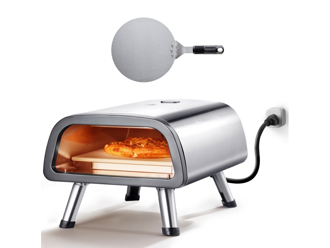 Horno de Pizza Eléctrico Profesional y Portátil 305 mm con Piedra Refractaria y Control de Temperatura Tekmaquinas